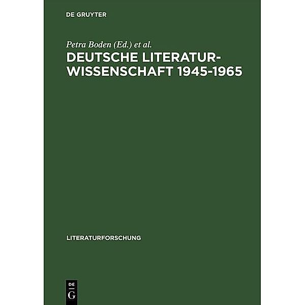 Deutsche Literaturwissenschaft 1945-1965