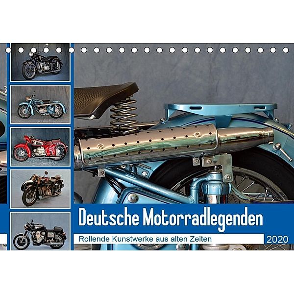 Deutsche Motorrad - Legenden - Rollende Kunstwerke aus alten Zeiten (Tischkalender 2020 DIN A5 quer), Ingo Laue