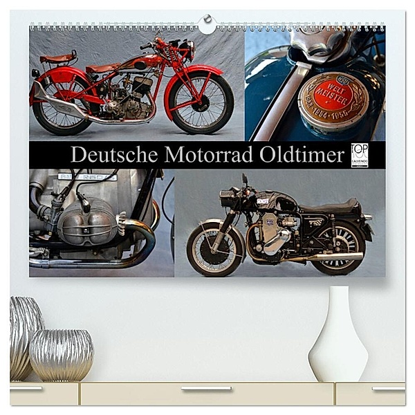 Deutsche Motorrad Oldtimer (hochwertiger Premium Wandkalender 2024 DIN A2 quer), Kunstdruck in Hochglanz, Ingo Laue