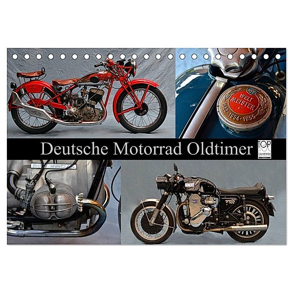 Deutsche Motorrad Oldtimer (Tischkalender 2024 DIN A5 quer), CALVENDO Monatskalender, Ingo Laue