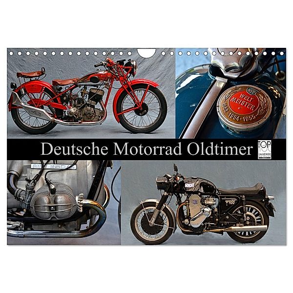 Deutsche Motorrad Oldtimer (Wandkalender 2024 DIN A4 quer), CALVENDO Monatskalender, Ingo Laue