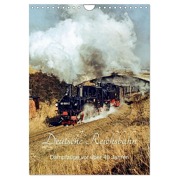 Deutsche Reichsbahn-Dampfzüge vor über 40 Jahren (Wandkalender 2024 DIN A4 hoch), CALVENDO Monatskalender, Manfred Dietsch