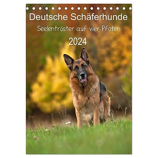 Deutsche Schäferhunde - Seelentröster auf vier Pfoten (Tischkalender 2024 DIN A5 hoch), CALVENDO Monatskalender, Petra Schiller