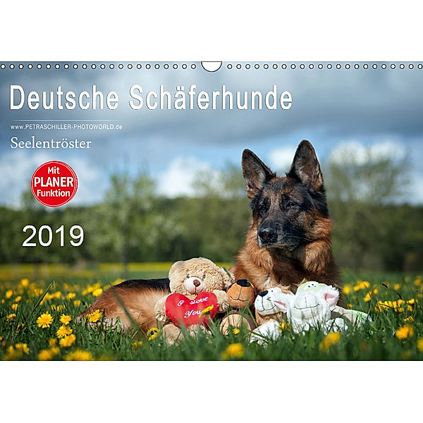 Deutsche Schäferhunde Seelentröster (Wandkalender 2019 DIN A3 quer), Petra Schiller