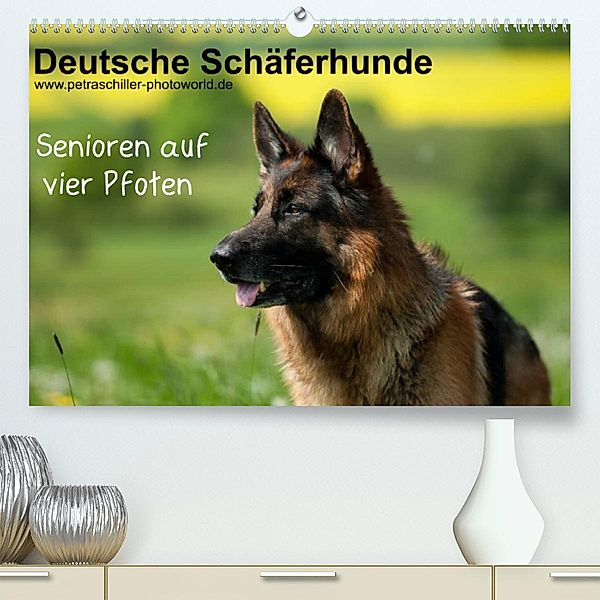 Deutsche Schäferhunde - Senioren auf vier Pfoten (Premium, hochwertiger DIN A2 Wandkalender 2023, Kunstdruck in Hochglan, Petra Schiller