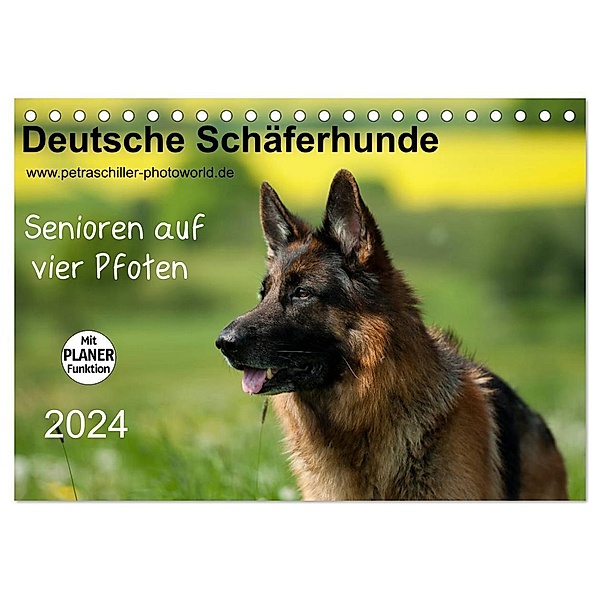 Deutsche Schäferhunde - Senioren auf vier Pfoten (Tischkalender 2024 DIN A5 quer), CALVENDO Monatskalender, Petra Schiller