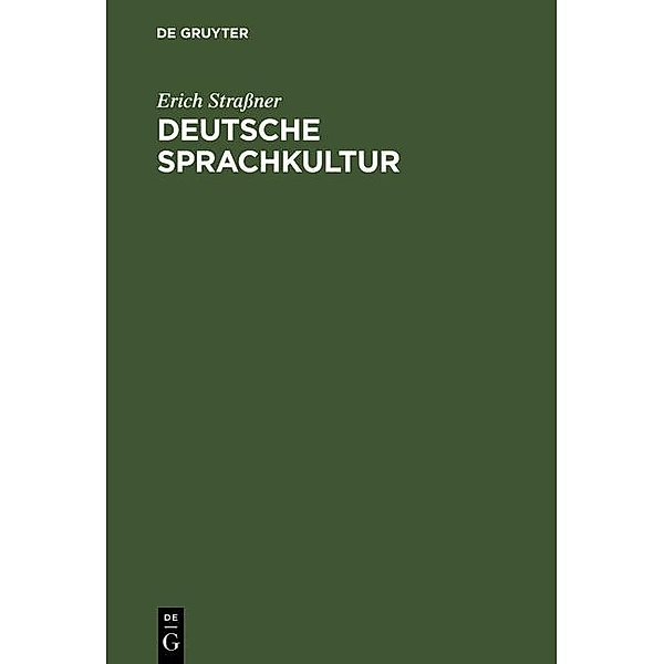 Deutsche Sprachkultur, Erich Straßner