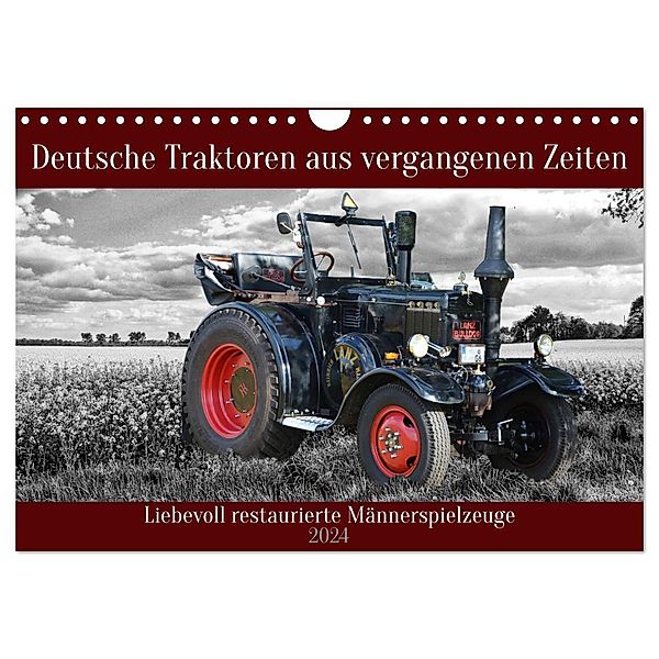 Deutsche Traktoren aus vergangenen Zeiten (Wandkalender 2024 DIN A4 quer), CALVENDO Monatskalender, Claudia Kleemann