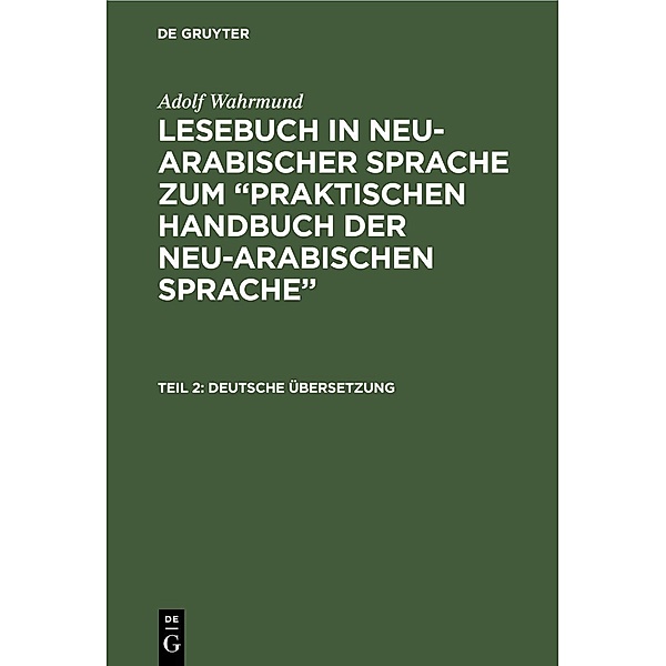 Deutsche Übersetzung, Adolf Wahrmund