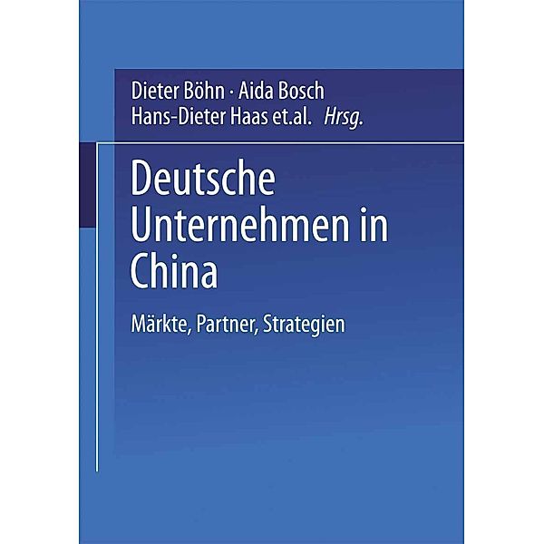 Deutsche Unternehmen in China / Wirtschaftswissenschaften