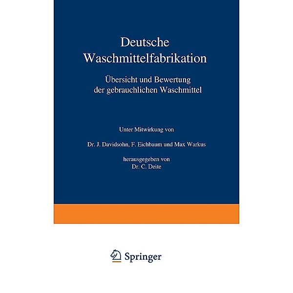 Deutsche Waschmittelfabrikation, C. Deite, J. Davidsohn, F. Eichbaum, Max Warkus