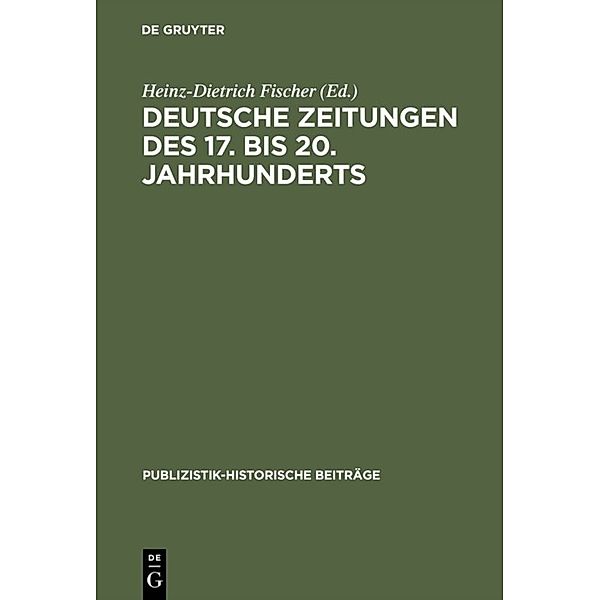 Deutsche Zeitungen des 17. bis 20. Jahrhunderts