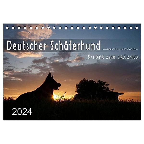 Deutscher Schäferhund / CH-Version (Tischkalender 2024 DIN A5 quer), CALVENDO Monatskalender, Petra Schiller