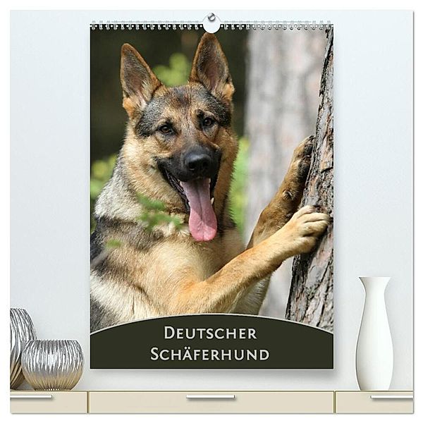 Deutscher Schäferhund (hochwertiger Premium Wandkalender 2024 DIN A2 hoch), Kunstdruck in Hochglanz, Claudia Steininger