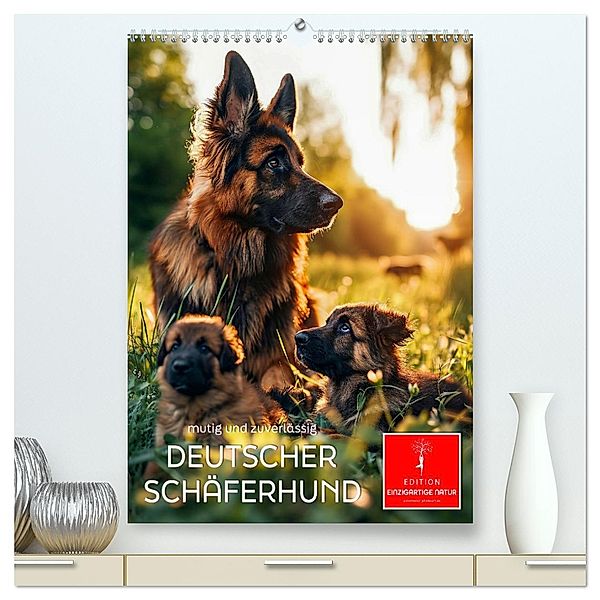Deutscher Schäferhund - mutig und zuverlässig (hochwertiger Premium Wandkalender 2025 DIN A2 hoch), Kunstdruck in Hochglanz, Calvendo, Peter Roder