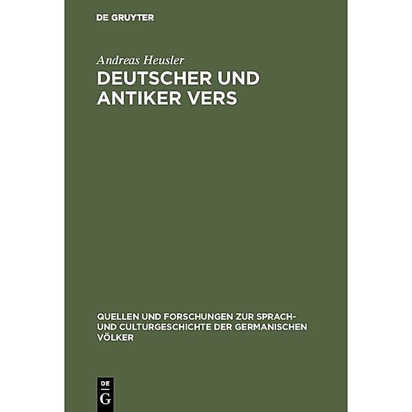 Deutscher und antiker Vers, Andreas Heusler