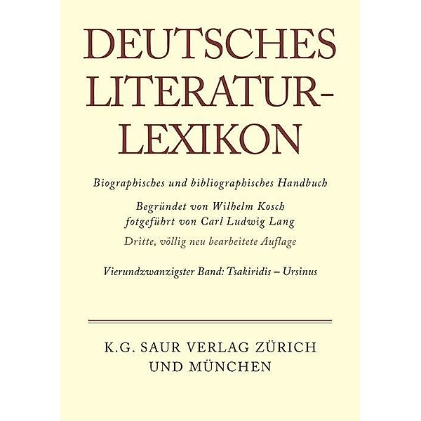 Deutsches Literatur-Lexikon Band 24 / Deutsches Literatur-Lexikon