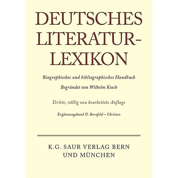 Deutsches Literatur-Lexikon Ergänzungsband II / Deutsches Literatur-Lexikon