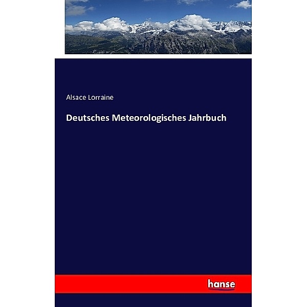 Deutsches Meteorologisches Jahrbuch, Alsace Lorraine