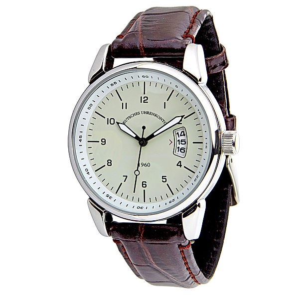 Deutsches Uhrenkontor Armbanduhr Mod. 1960 (Farbe: beige)