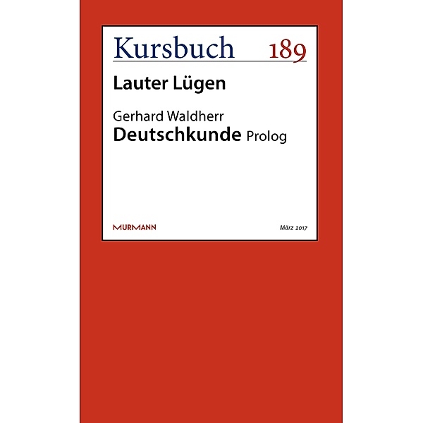 Deutschkunde / Kursbuch, Gerhard Waldherr