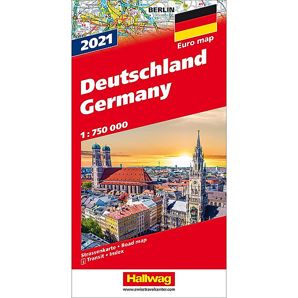 Deutschland 2021 Strassenkarte 1:750 000