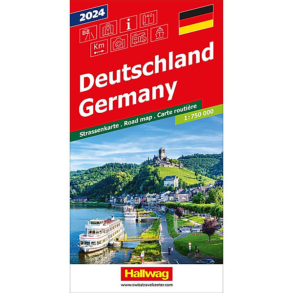 Deutschland 2024 Strassenkarte 1:750 000