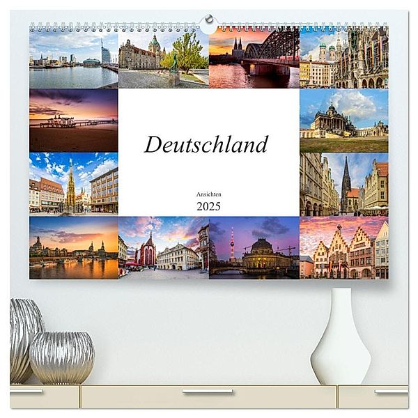 Deutschland Ansichten (hochwertiger Premium Wandkalender 2025 DIN A2 quer), Kunstdruck in Hochglanz, Calvendo, Dirk Meutzner