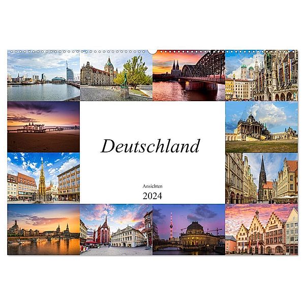 Deutschland Ansichten (Wandkalender 2024 DIN A2 quer), CALVENDO Monatskalender, Dirk Meutzner