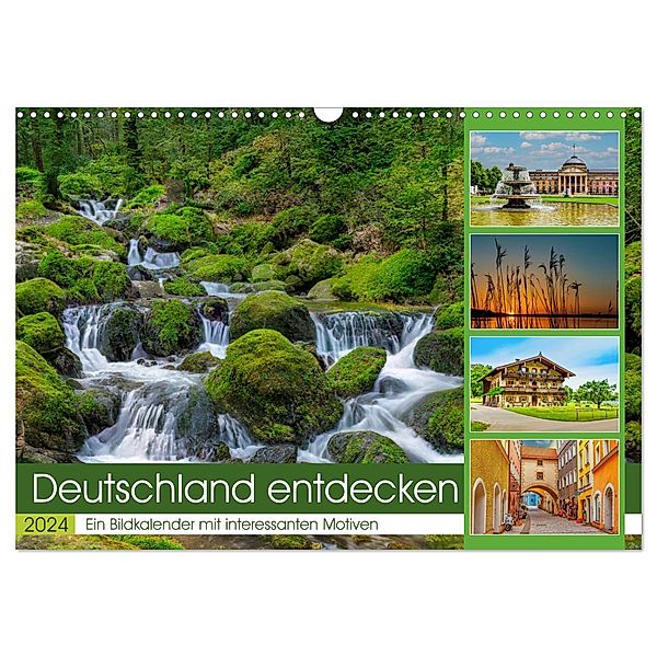 Deutschland entdecken (Wandkalender 2024 DIN A3 quer), CALVENDO Monatskalender, Ursula Di Chito