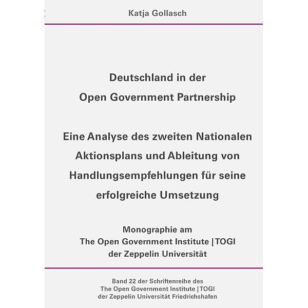 Deutschland in der Open Government Partnership, Katja Gollasch
