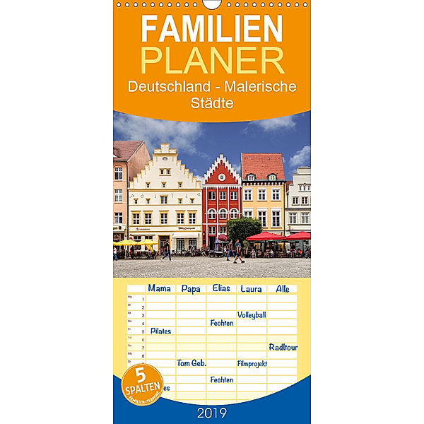 Deutschland - Malerische Städte - Familienplaner hoch (Wandkalender 2019 , 21 cm x 45 cm, hoch), Thomas Becker