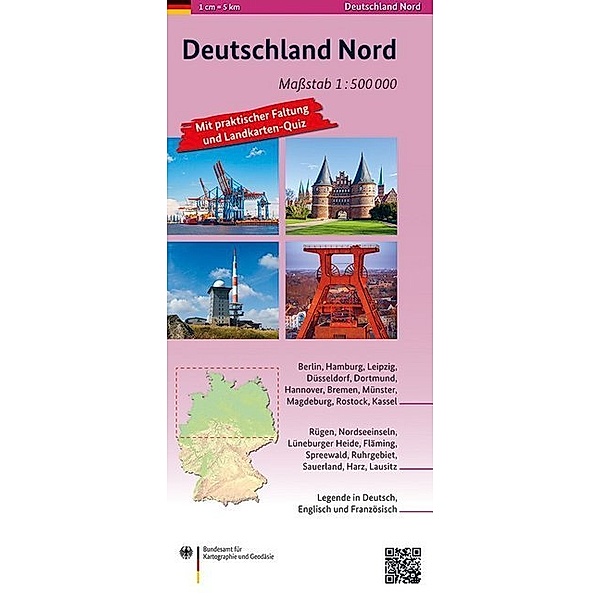 Deutschland Nord 1:500 000, BKG - Bundesamt für Kartographie und Geodäsie