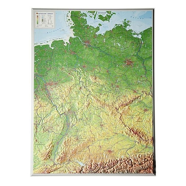 Deutschland, Reliefkarte, Groß. Germany, André Markgraf, Mario Engelhardt