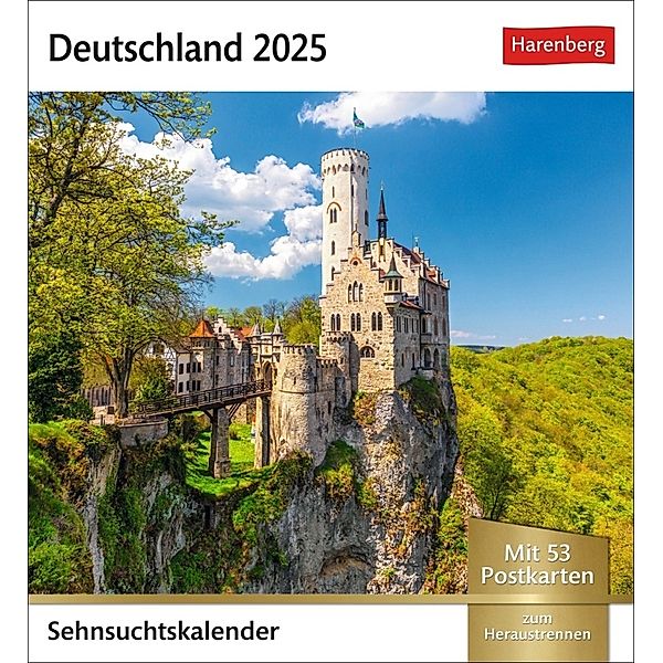 Deutschland Sehnsuchtskalender 2025 - Wochenkalender mit 53 Postkarten