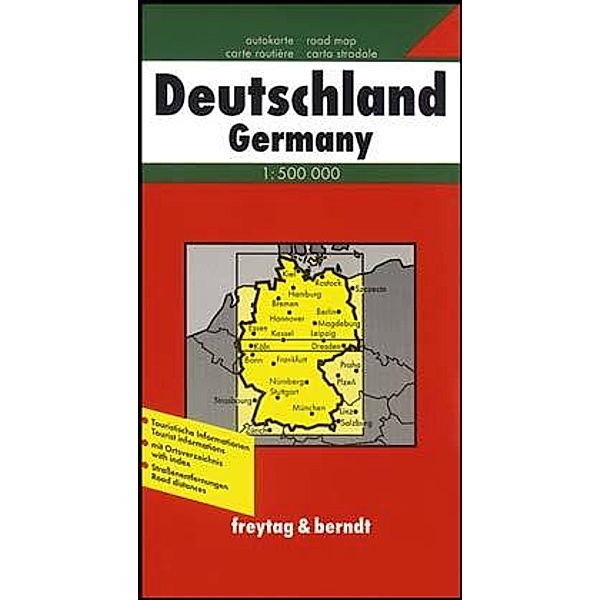 Deutschland, Strassenkarte 1:500.000, freytag & berndt. Alemania. Duitsland; Germany; Allemagne; Germania