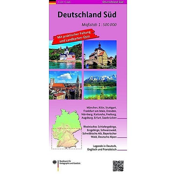 Deutschland Süd 1:500 000, BKG - Bundesamt für Kartographie und Geodäsie