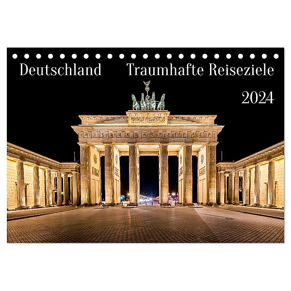 Deutschland - Traumhafte Reiseziele (Tischkalender 2024 DIN A5 quer), CALVENDO Monatskalender, Uwe Herzog