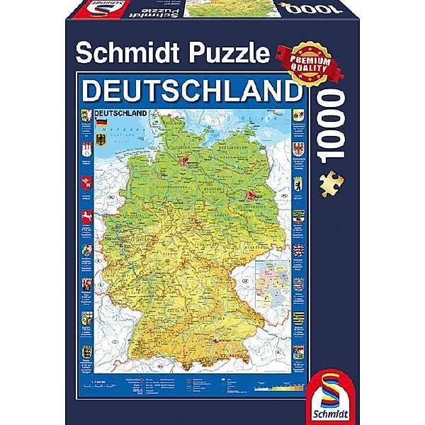 SCHMIDT SPIELE Deutschlandkarte (Puzzle)