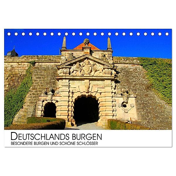 Deutschlands Burgen - besondere Burgen und schöne Schlösser (Tischkalender 2024 DIN A5 quer), CALVENDO Monatskalender, Dr. Darius Lenz