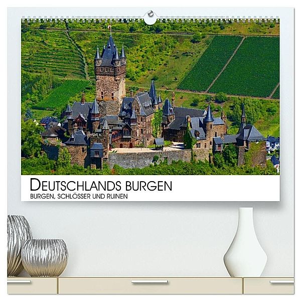 Deutschlands Burgen - Burgen, Schlösser und Ruinen (hochwertiger Premium Wandkalender 2024 DIN A2 quer), Kunstdruck in Hochglanz, Dr. Darius Lenz