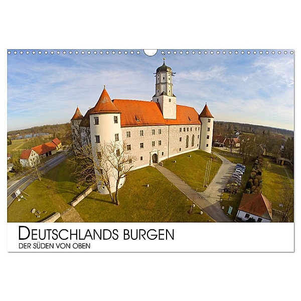 Deutschlands Burgen - Der Süden von oben (Wandkalender 2024 DIN A3 quer), CALVENDO Monatskalender, Dr. Darius Lenz
