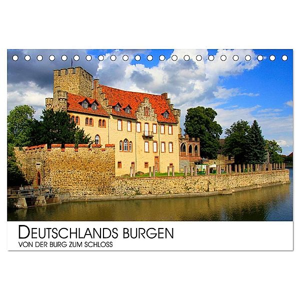 Deutschlands Burgen - Von der Burg zum Schloss (Tischkalender 2024 DIN A5 quer), CALVENDO Monatskalender, Dr. Darius Lenz