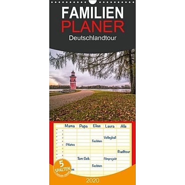 Deutschlandtour - Familienplaner hoch (Wandkalender 2020 , 21 cm x 45 cm, hoch)