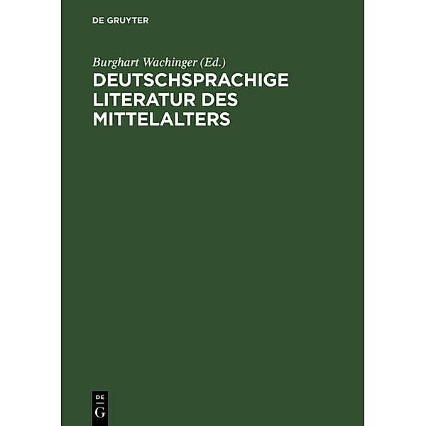 Deutschsprachige Literatur des Mittelalters
