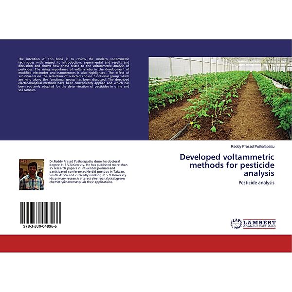 Developed voltammetric methods for pesticide analysis, Reddy Prasad Puthalapattu