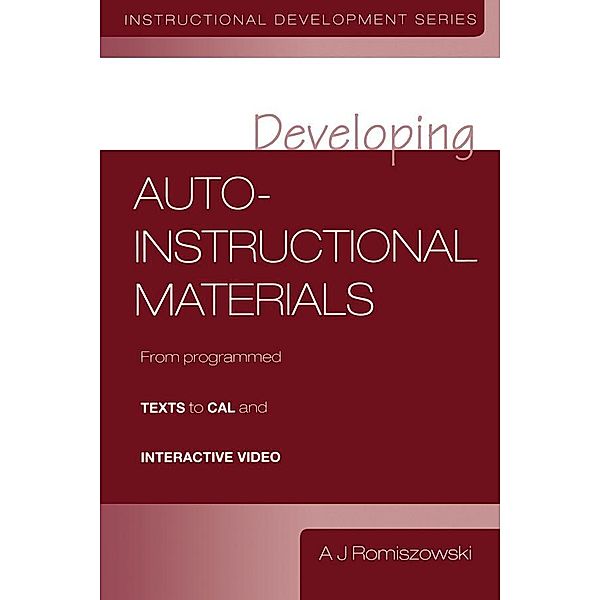 Developing Auto-instructional Materials, A. J. Romiszowski