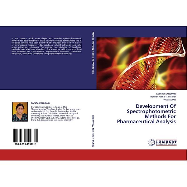 Development Of Spectrophotometric Methods For Pharmaceutical Analysis, Kanchan Upadhyay, Raunak kumar Tamrakar, Vikas Dubey