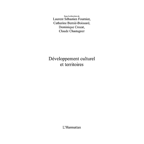 Developpement culturel et territoires / Hors-collection, Collectif