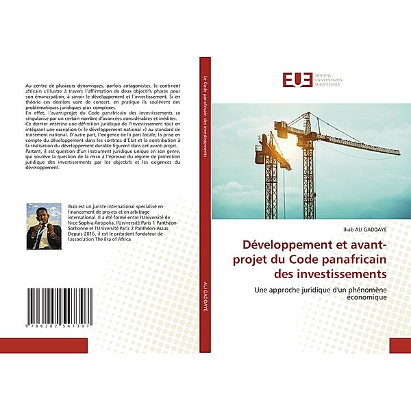 Développement et avant-projet du Code panafricain des investissements, Ihab ALI GADDAYE